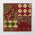 thumbnail image 1 of Sasha 15x15 White Modern Wood Framed Museum Art Print Titled - Merry Christmas Patchwork II, 1 of 4