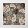thumbnail image 1 of Sasha 15x15 White Modern Wood Framed Museum Art Print Titled - Paisley Floral II, 1 of 4