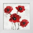 thumbnail image 1 of Sasha 15x15 White Modern Wood Framed Museum Art Print Titled - Poppies Impasto, 1 of 4