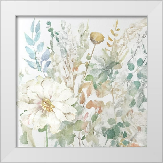 Sasha 15x15 White Modern Wood Framed Museum Art Print Titled - Soft Touches Two