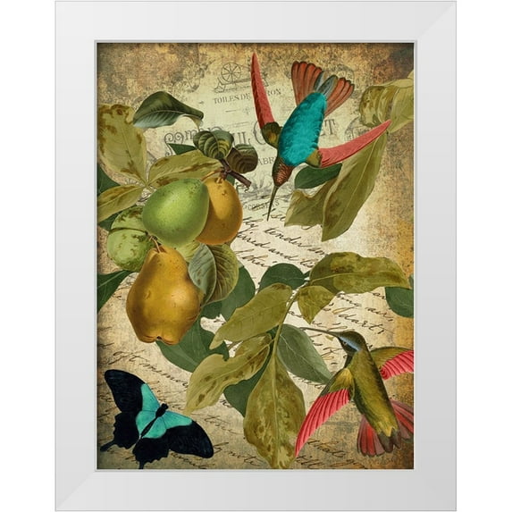 Sasha 19x24 White Modern Wood Framed Museum Art Print Titled - Petals and Wings III