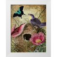 thumbnail image 1 of Sasha 19x24 White Modern Wood Framed Museum Art Print Titled - Petals and Wings IV, 1 of 4