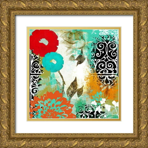 Sasha 20x20 Gold Ornate Wood Framed with Double Matting Museum Art Print Titled - Bali I