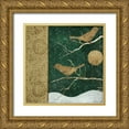 thumbnail image 1 of Sasha 20x20 Gold Ornate Wood Framed with Double Matting Museum Art Print Titled - Birds of Winter I, 1 of 4