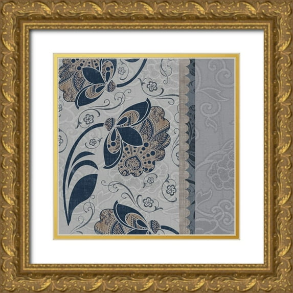 Sasha 20x20 Gold Ornate Wood Framed with Double Matting Museum Art Print Titled - Elegante V