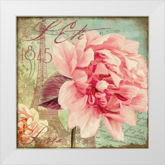 Sasha 20x20 White Modern Wood Framed Museum Art Print Titled - Saisons III