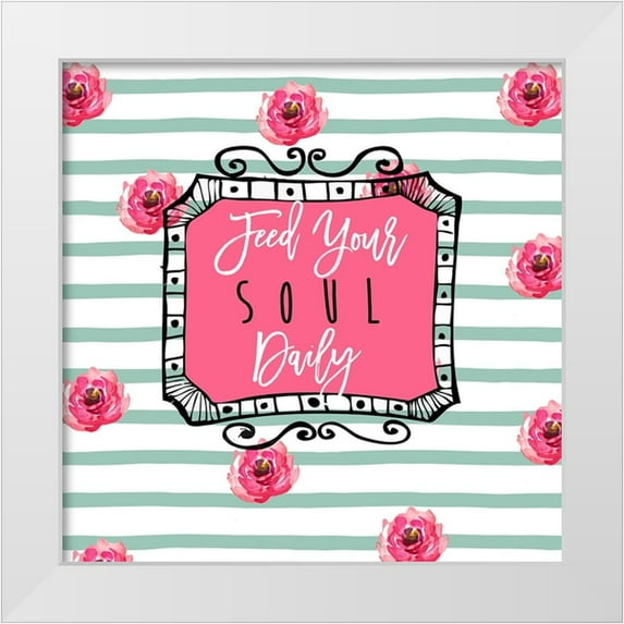 Sasha 20x20 White Modern Wood Framed Museum Art Print Titled - Soul Food I