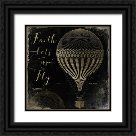 Sasha 26x26 Black Ornate Wood Framed with Double Matting Museum Art Print Titled - Gods Balloons II