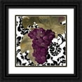 thumbnail image 1 of Sasha 26x26 Black Ornate Wood Framed with Double Matting Museum Art Print Titled - Grape Suzette I, 1 of 4