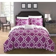 thumbnail image 1 of Sasha 4 or 3 Piece Reversible Duvet Cover Set Two-Tone Ikat Geometric Diamond Pattern Print Zipper Closure Bedding, 1 of 6