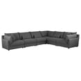 thumbnail image 1 of Sasha 6-Piece Upholstered Modular Sectional Barely Black, 1 of 18