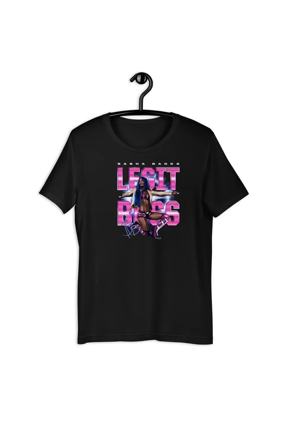 Sasha Banks Legit Boss Purple Power Pose T-shirt-TH37964