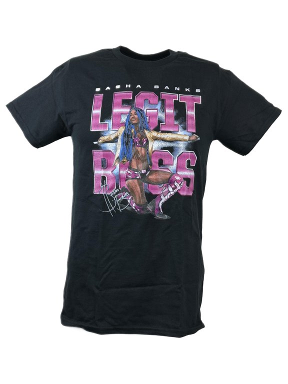 Sasha Banks Legit Boss Purple Power Pose T-shirt