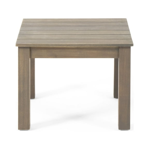 Sasha Outdoor Mid-Century Modern End Table, Gray