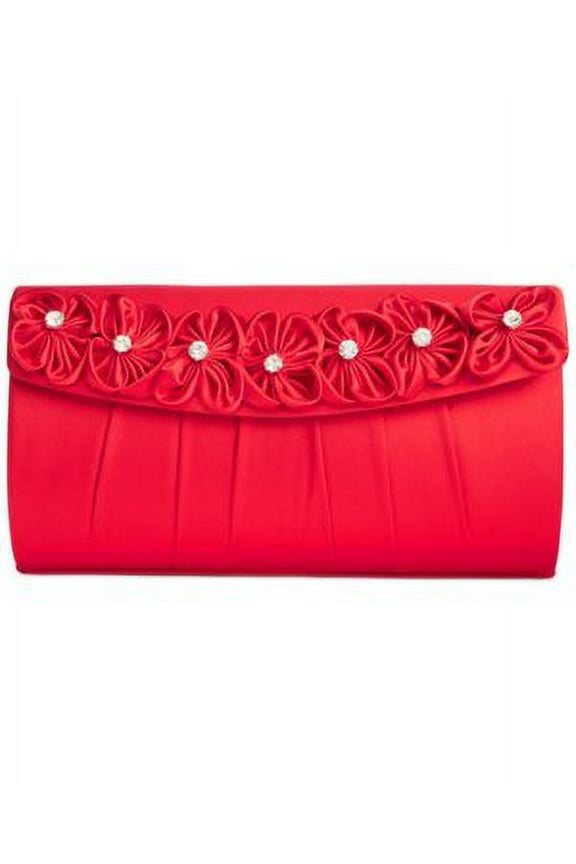 Rosette Evening Clutch Red