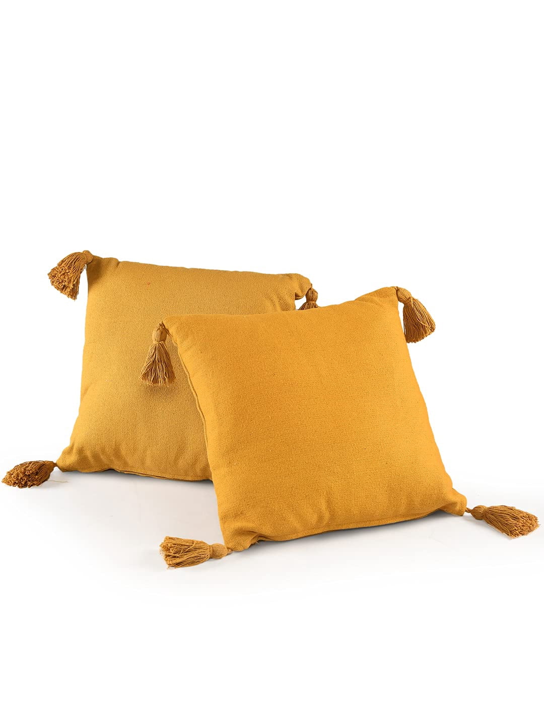 Sashaa World 100 Cotton Cushion Covers With Tassels/Decorative Throw