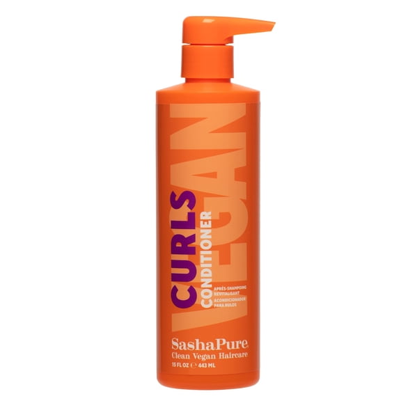 Sashapure Vegan Curls Conditioner with Sacha Inchi and Coconut Oil, 15 Fl Oz