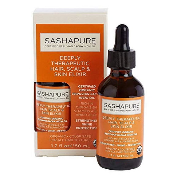 Sashapure Deeply Therapeutic Hair, Scalp & Skin Elixir 1.7 fl. oz. Box