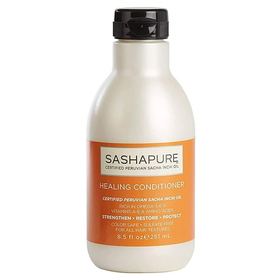 Sashapure Healing Conditioner with Sacha Inchi Oil Sulfate Free, 8.5 oz, 2 Pack