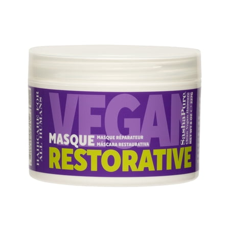 Sashapure Vegan Restorative Hair Masque with Sacha Inchi and Marula Oil, 8 Oz