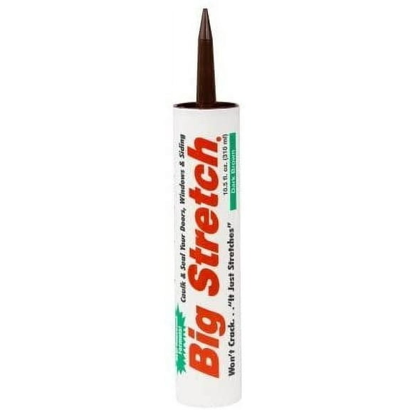 Sashco Big Stretch 10.5 Oz. Acrylic Elastomeric Caulk, Dark Brown 10008