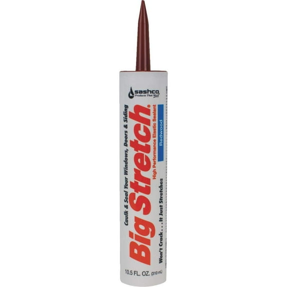 Sashco 10012 Big Stretch Sealant, Redwood, 10.5 Oz