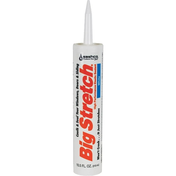 Sashco 10016 10.5oz 10.5 Oz White Big Stretch Caulk & Seal