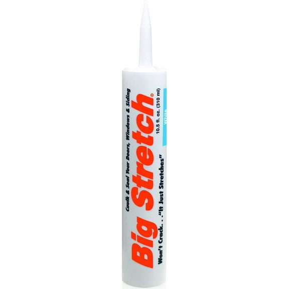 Sashco Big Stretch Acrylic Latex Caulk - High Performance, Cartridge - 10.5 oz, White