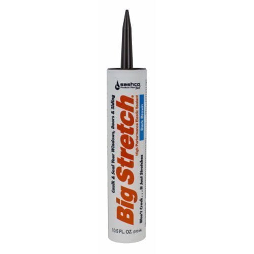 Sashco Inc 10008 6 Pack 10.5 oz. Big Stretch Acrylic Latex High Performance Caulking Sealant, Dark Brown