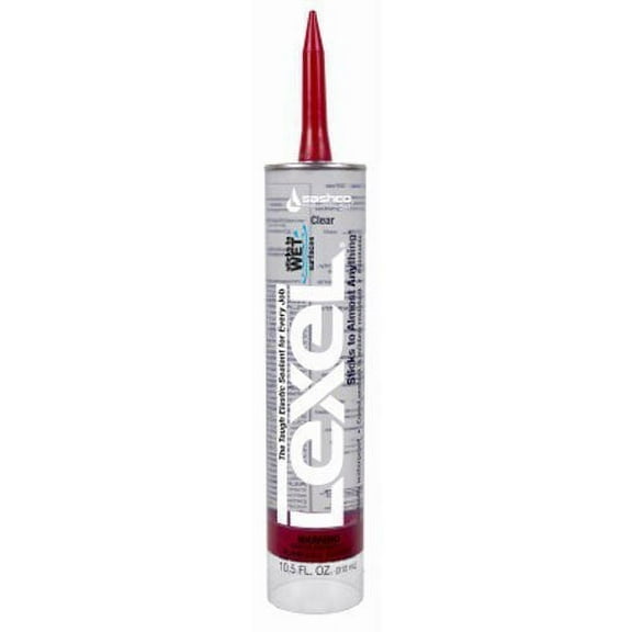Sashco Inc 13010 6 Pack 10.5 oz. Lexel Adhesive Caulk, Clear
