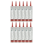 Sashco Lexel 12 Pack 10.5 oz Kitchen Bath Multi-Use Clear Paintable Solvent Adhesive Caulk - 13010