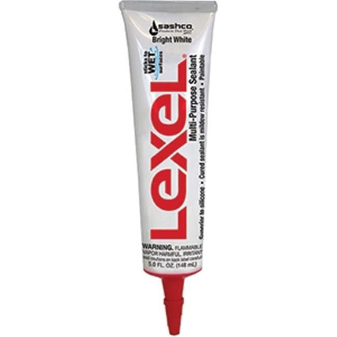 Sashco Lexel White Synthetic Rubber All Purpose Caulk 5 oz
