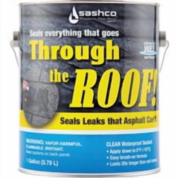 Sashco Sealants Through The Roof! Clear VOC Cement & Patching Sealant, Case of 6