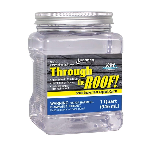 Sashco Through The Roof Sealant, 1 Quart Container, Clear (Pack of 6)