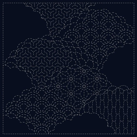 Sashiko Cloth Cumulus Cloud