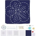 thumbnail image 1 of Sashiko Kit DIY 10 Sets Sashiko Coaster Kit Japanese Traditional Cross Stitch Kit Embroidery Sewing Set Kit with Complete Sewing Accessories, 1 of 7
