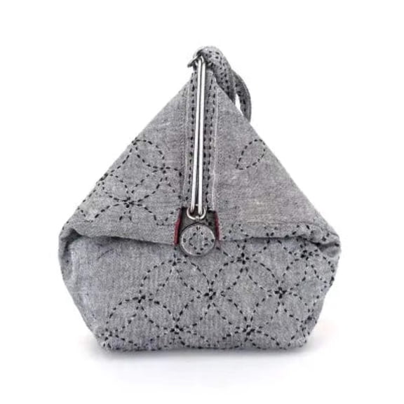 Sashiko Slide Clasp Purse Half Kit Black