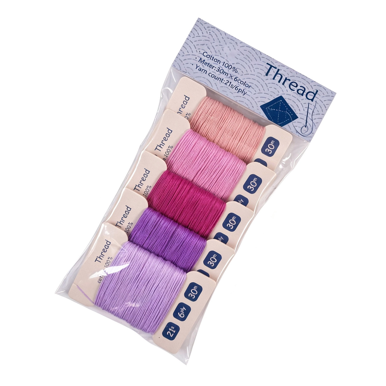 Sashiko Thread Set Cotton 21 Count 6 Ply 30m Spools for Visible Mending ...