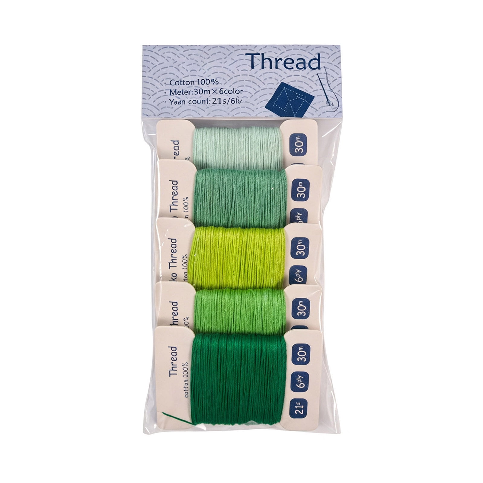 Sashiko Thread Set Cotton 21 Count 6 Ply 30m Spools for Visible Mending ...