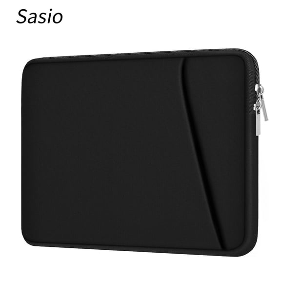 Sasio 15.6-inch Laptop Shock-Resistant Sleeve, Durable Briefcase-Style Laptop Bag, Compatible with HP/Dell/ASUS, Black Business-Style Portable Shock-Resistant Laptop Bag, Ideal for Commuting/Travel