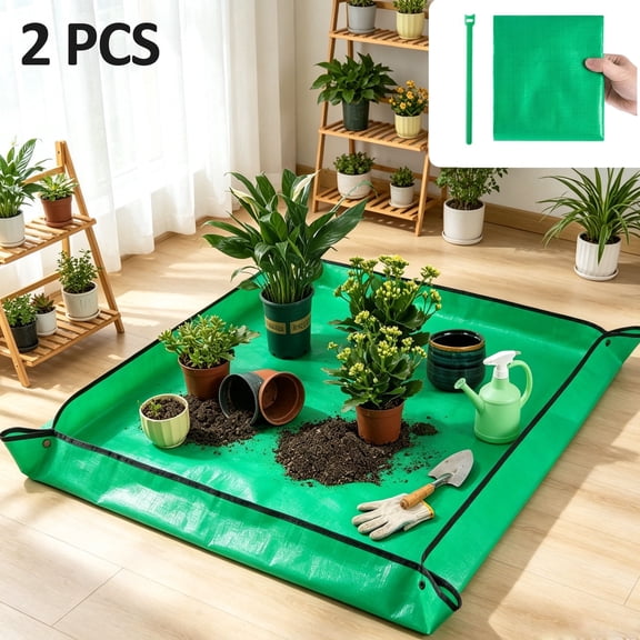 Sasio 2-Pack 39.5" X 30" Large Repotting Mat for Indoor Plants Transplanting and Dirt Control Portable Potting Tray Plant Gifts for Plant Lovers Gardening Gifts for Women & Men