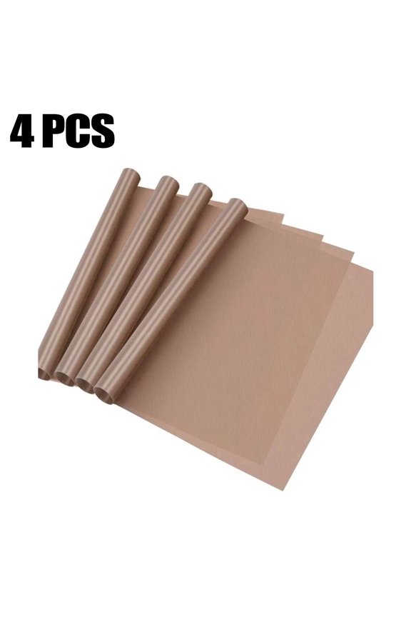 4pcs Non-Stick Teflon Sheets for Heat Press Machine Reusable Craft Mat for T-Shirt Printing & Heat Transfer, 12" x 16" Each