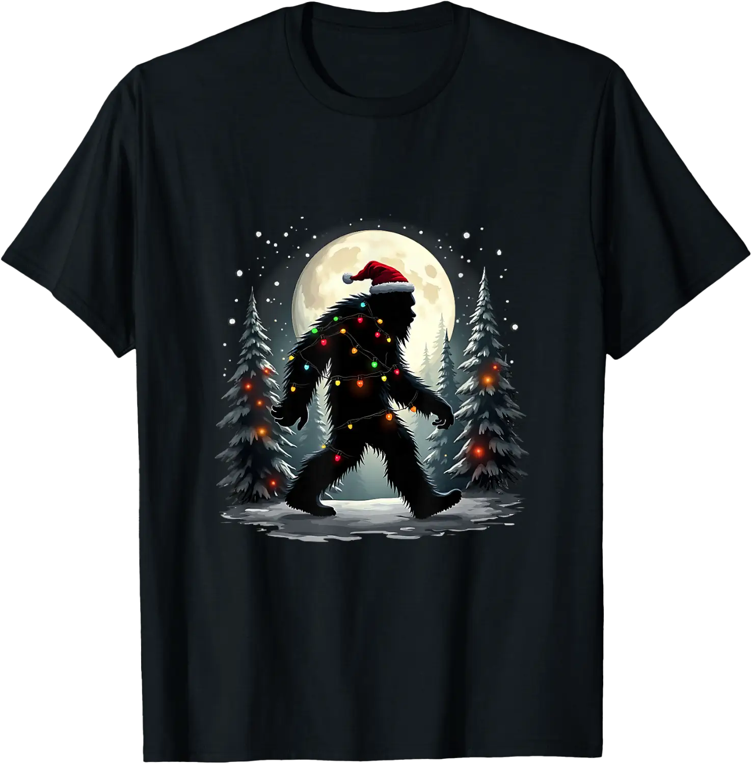 Sasquatch 67 St Nick Bigfoot Christmas Tree T-Shirt - Walmart.com