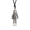thumbnail image 1 of Sasquatch Big Foot Yeti Silver Pewter Charm Necklace Pendant Jewelry With Cotton Cord, 1 of 1