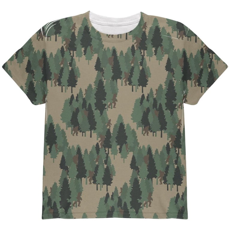 T-shirt Jeunesse Camouflage Sasquatch Bigfoot - Old Glory - Neuf Avec étiquettes - Unisexe