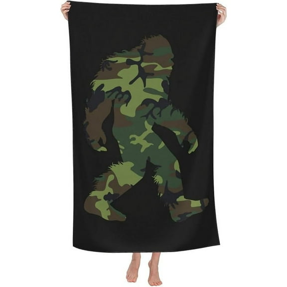 Sasquatch Bigfoot Towels for Bathroom Large Bath Towel Lightweight Soft Absorbent Quick Dry Beach Towel Bath Travel Swimming Camping Thin Blanket for Women Men