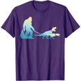 thumbnail image 1 of Sasquatch Bigfoot Walking T-Rex Dinosaurs Funny Dinosaur Unisex T-Shirt for Men Women Kids,Purple Color,Size 5XL, 1 of 5