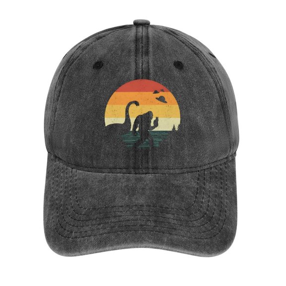 Sasquatch Charcoal Baseball Cap for Men Women, Adjustable Snapback Hats Cotton Hat