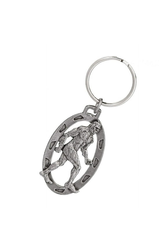 Sasquatch Full Body Keychain, Bigfoot, Yeti, Cryptid, Pacific Northwest, Key Fob, Key Ring, Keys, Zipper Pull, Luggage Tag, Backpack, Pewter, Over 300 Keychains Designs, Handmade in the USA A174KC