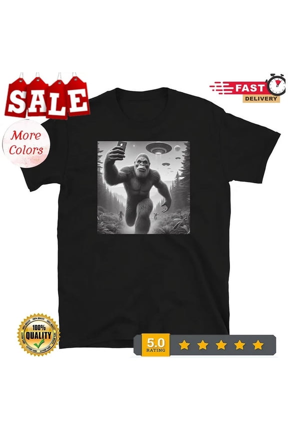 Sasquatch Funny Bigfoot Alien Graphic Tee - Ufo T-Shirt S-5XL Birthday Gifts; For Men & Women